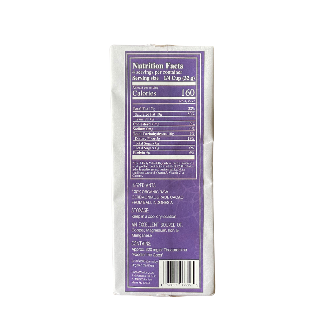 Bali Raw Ceremonial Grade Cacao - 120 g (4.2 oz)